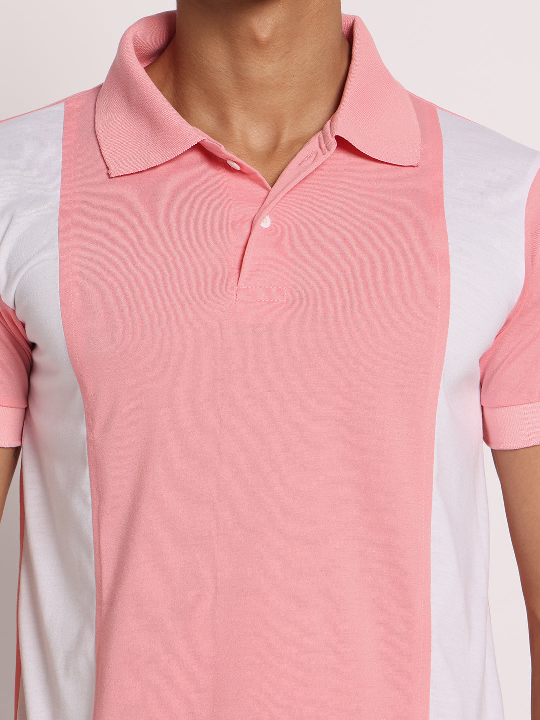 Men Colourblock Slim Fit Polo T-Shirt