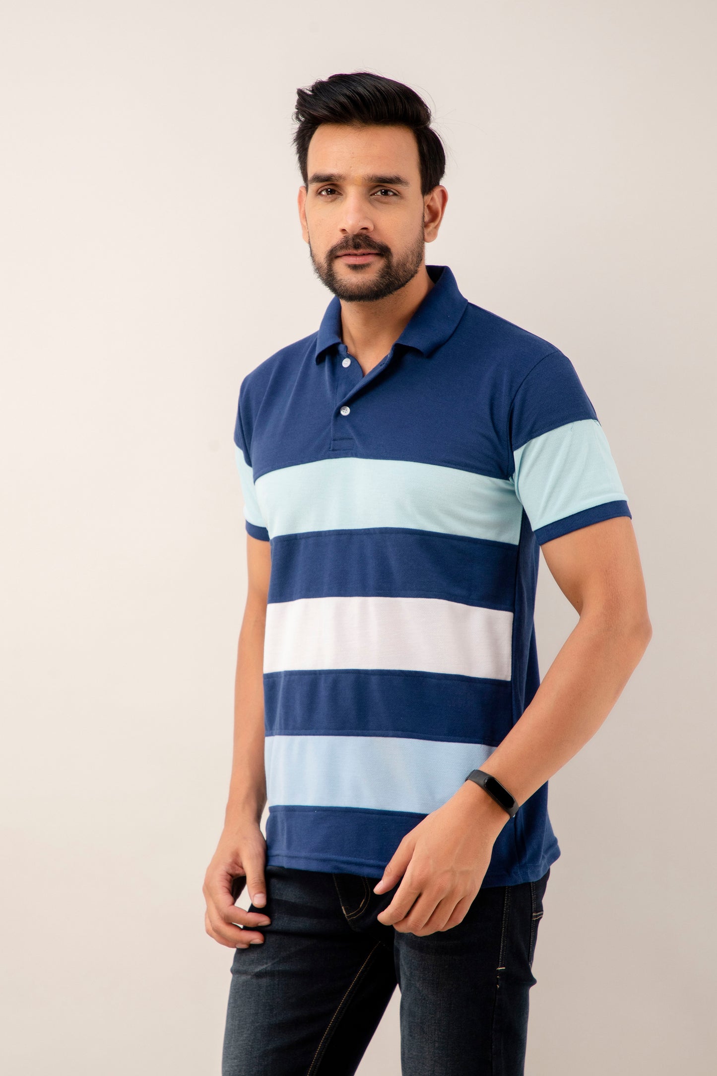 Regular Fit Colourblock Polo T-Shirt