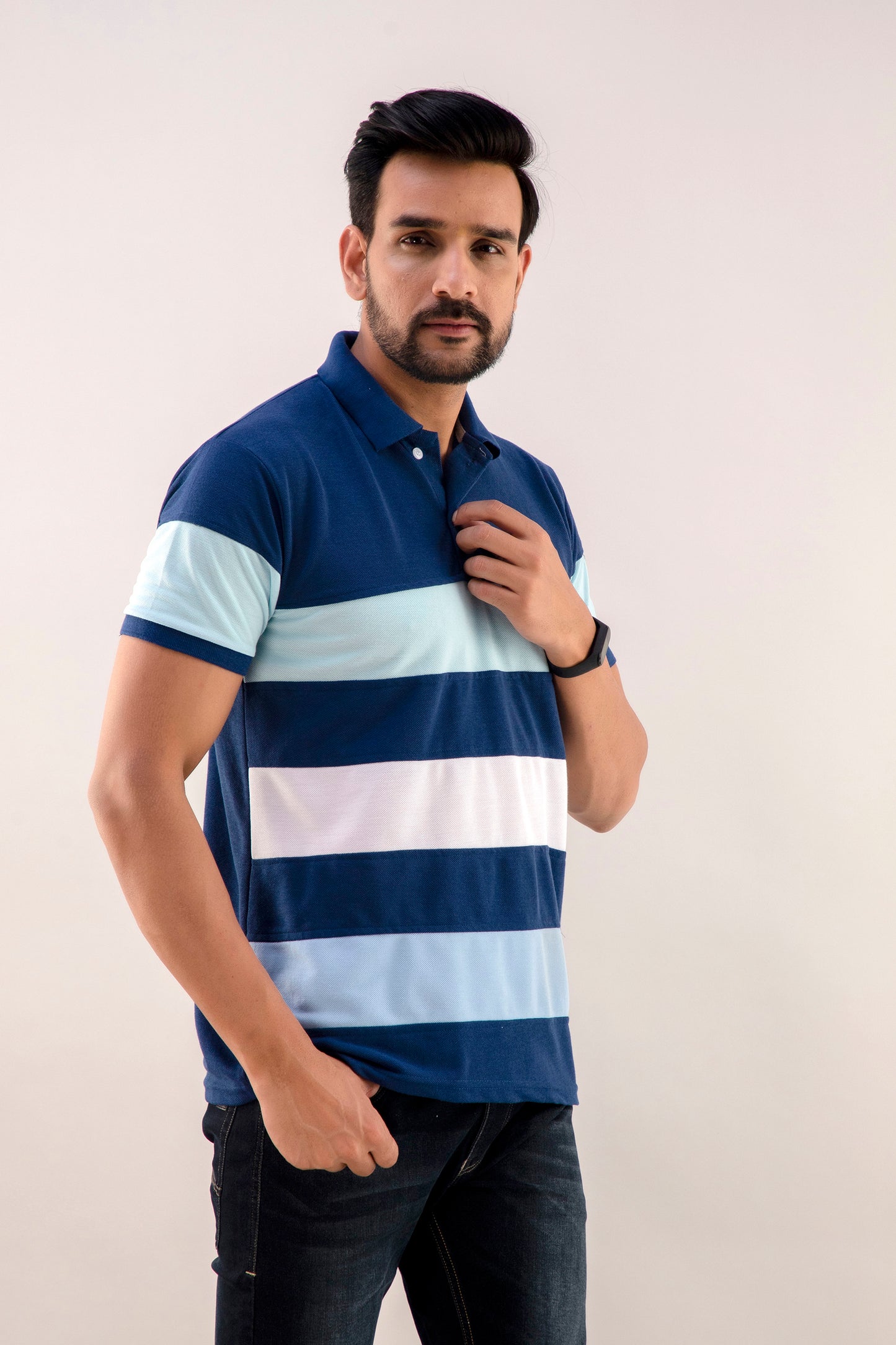 Regular Fit Colourblock Polo T-Shirt