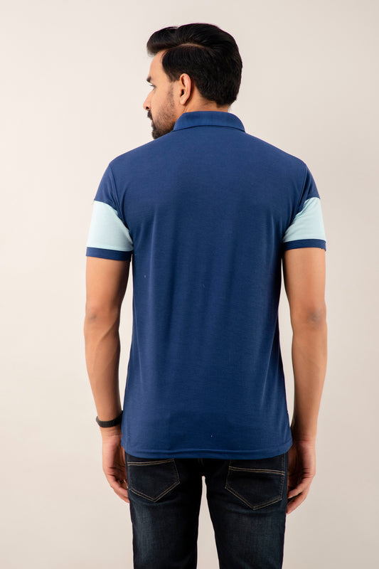 Regular Fit Colourblock Polo T-Shirt