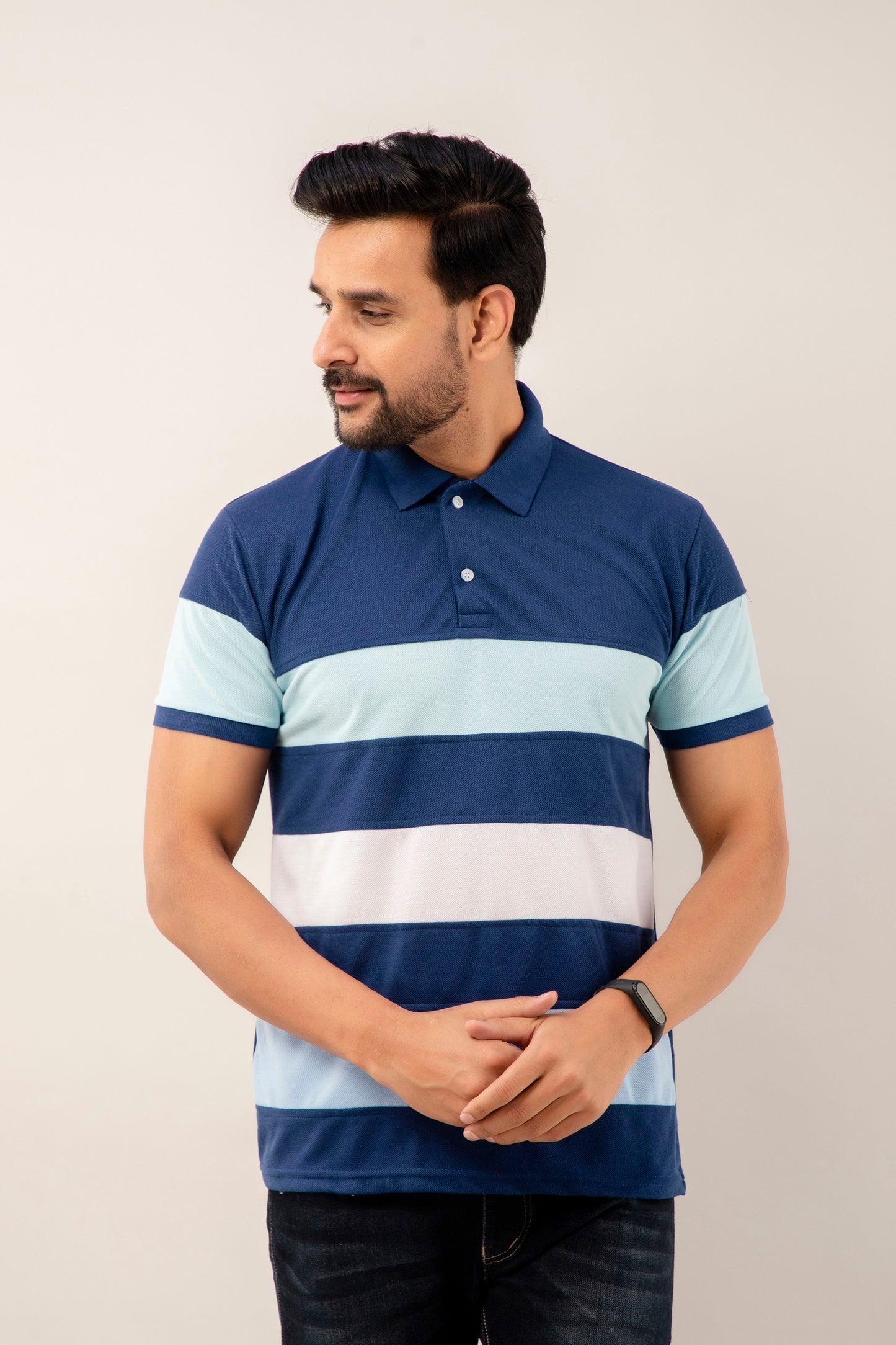 Regular Fit Colourblock Polo T-Shirt