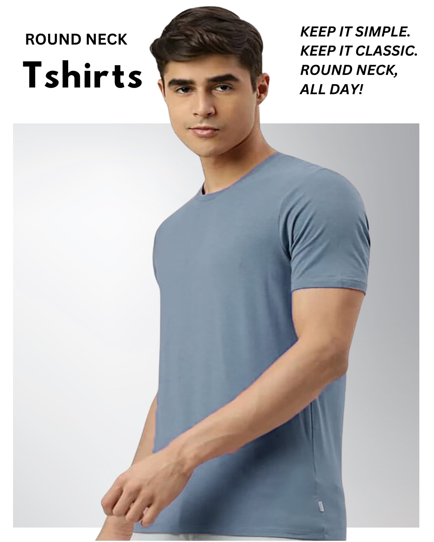 Round Neck Half Sleeve T-shirt