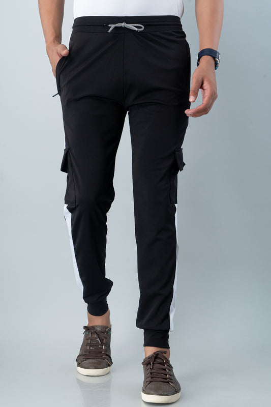 Men Relaxed Mid-Rise Regular Fit Cotton 4-Pocket Lycra Jogger